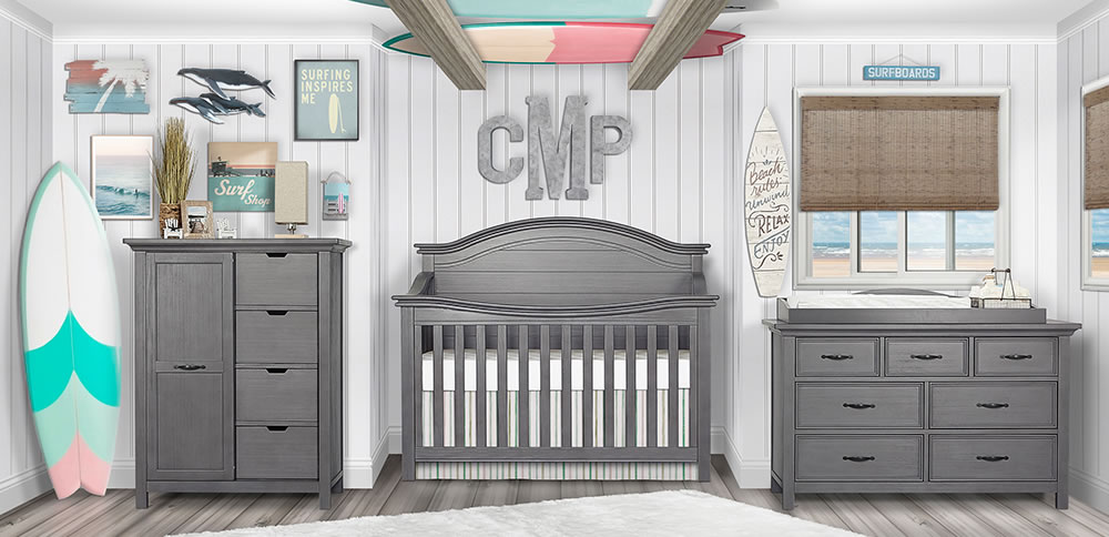 Belmar Curved Top Crib Evolur, Best Crib And Dresser Set