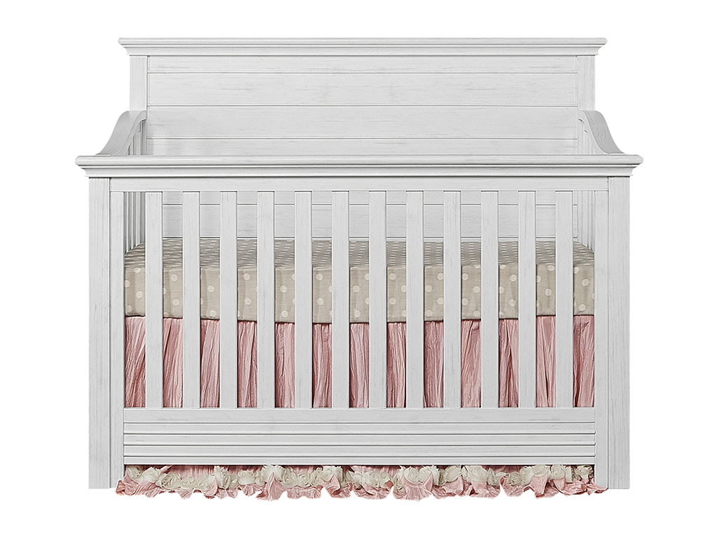 Evolur Waverly 5 in 1 Full Panel Convertible Crib & Double Dresser with Free 260 Coil Crib & Toddler Mattress 