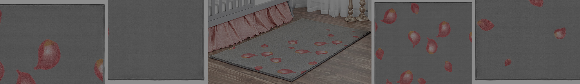 grey nursery rug