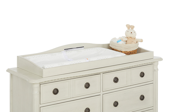 Parallel Baby Changing Table - Changing Pad for Baby Dresser Colors GRAY