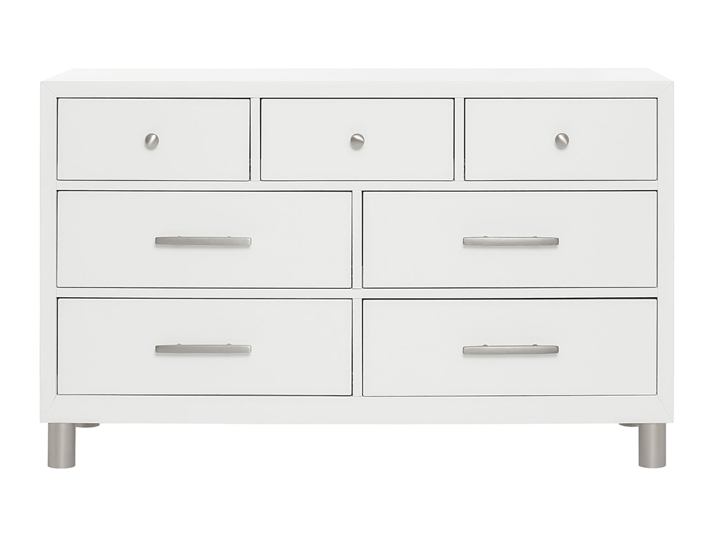 Evolur Art-Déco White and Silver