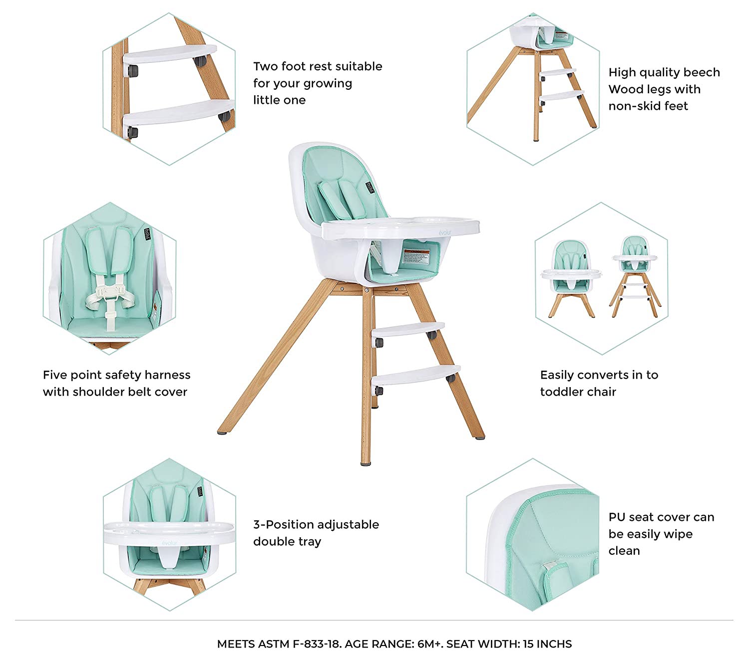 Zoodle 3in1 High Chair Evolur