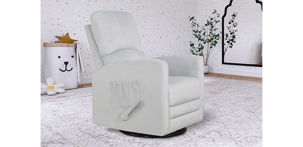 Habana Swivel Easy Assembly Glider Chair Massage Evolur