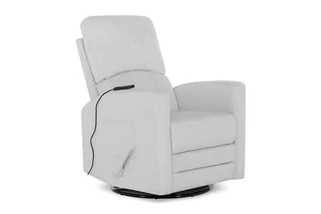 Habana Swivel Easy Assembly Glider Chair with Massager