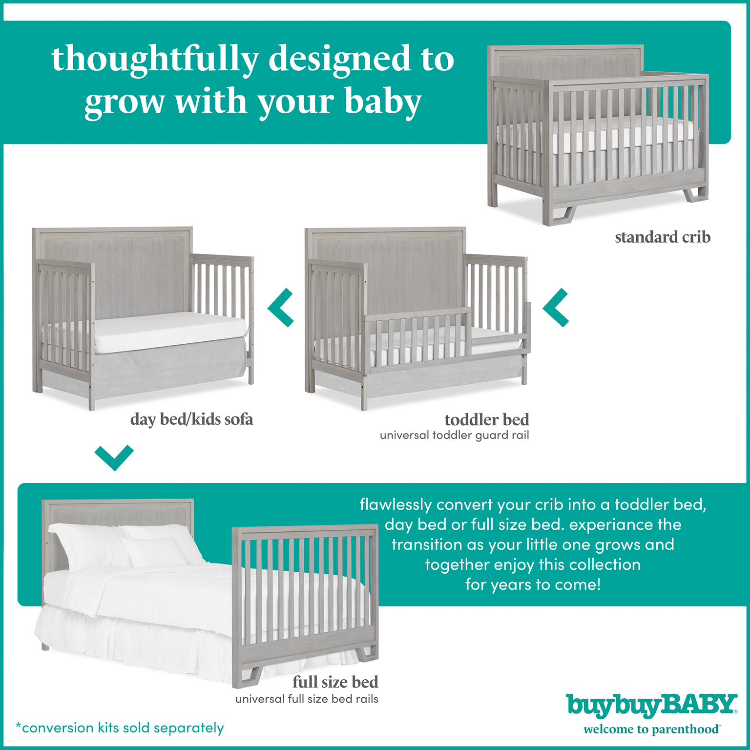 Buy buy baby crib conversion kit on sale