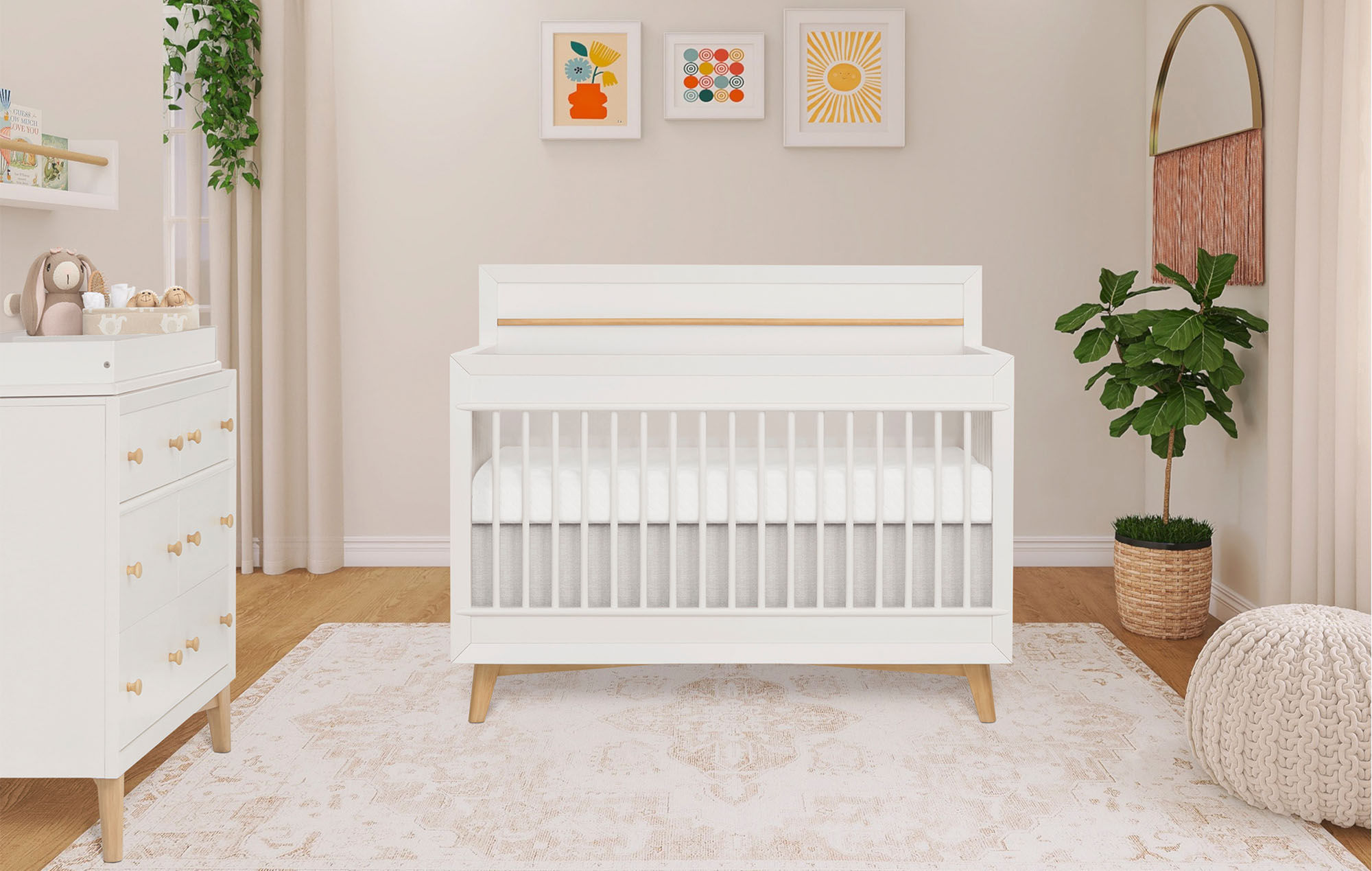 Evolur Antilia Mid Century Convertible Crib