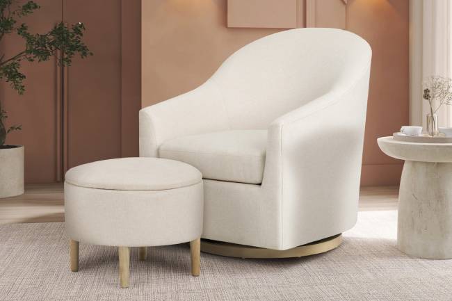 Luna Swivel Glider & Ottoman
