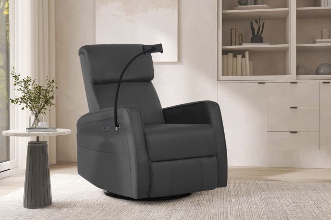 Maverick Power Recline Glider with Device Holder